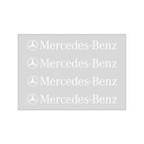 4 vnt. Automobilio durų rankenos 3D lipdukas Padangos galinio vaizdo veidrodžio lipdukai Mercedes Benz AMG W212 W205 W246 W177 W176 W213 GLC GLE GLS ML Sveiki lazerinė lemputė benz balta