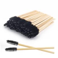 Vienkartinis bambukinis blakstienų ir antakių šepetėlis, šukavimui ir valymui, 50 vnt. 1 Pack (50 pieces) geltona