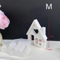 Light House Silicone Mold for Tea Light Holder Houses Concrete Moulds Casting Molds Crafts Decor Home Resin Mold Casting Mould(with Chimney) M black