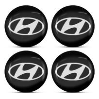 4 vnt. 56 mm aliuminio lydinio automobilio ratlankio centro lipdukas Stebulės lipdukas Hyundai Tucson Solaris I30 Creta Ix35 I40 Veloster Santafe juoda