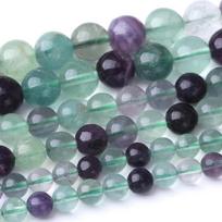 Žalias fluorito akmuo Natūralūs apvalūs karoliukai 15  gija Lygūs laisvi tarpiniai karoliukai 4/6/8/10/12 mm papuošalų gamybai DIY apyrankių aksesuarai Dia 4mm