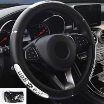 38Cm Universal Dragon Car Steering Wheel Cover Reflective Pu Leather Business sidabras