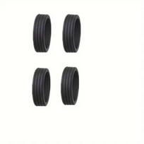 4 vnt. Bagažo ratų apsaugos silikoniniai ratai ratukai kelioninio bagažo lagaminui sumažina triukšmą ratų dangtelio priedai KTY Black 4PCS