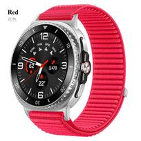 Nylon Loop Strap For Samsung Galaxy Watch 9/8 40mm 44mm Braided Comfortable Breathable Band for Galaxy Watch 8 classic Accessories Galaxy Watch 8 Classic raudona
