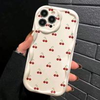 Vyšnių kremas viso ekrano telefono dėklas Apple iPhone 17 Pro Max/16/15/14/13 Pro iPhone 11 ProMax