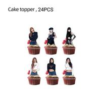Blackpink Tematikos Gimtadienio Šventės Dekoracijos Mielos Ir Stilingos Šventės Reikmenys 24PCS Small Topper