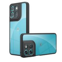 Permatomas matinio paviršiaus dėklas telefonui Motorola Moto G57 Power, atsparus smūgiams, matinė galinė dalis, dėklas Moto G57 Power, dėklas Moto G57 Power Motorola Moto G57 juoda