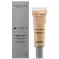 MÁDARA, Pusiau matinis makiažo pagrindas su peptidais "Skinonym", 40 SAND, 30 ml