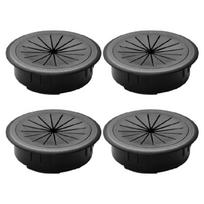 4Pcs Desk Table Plastic Cable Hole Cover PC Computer Desk Round Wire Grommet Table Organization Management 50mm juoda