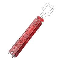 2 in 1 Key Puller Keycap Adjuster Switches Remover for Mechanical Keyboards Fixing Cleaning DIY Tool raudona