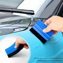 1 Pcs Car Film Scraper Vinyl Wrap Film Card Squeegee Auto Foil Wrapping Suede Scraper Car Styling Sticker Accessories one size mėlyna
