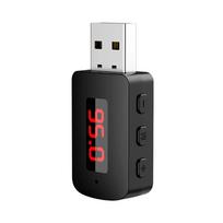 USB Bluetooth 5.4 FM siųstuvas su mikrofonu Laisvų rankų įrangos skambučiu Automobilio rinkinys Automobilio LED ekranas Garso muzikos imtuvas FM radijui