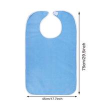Soft Adult Bib Lightweight Daily Care Apron Polyester Dining Clothing Protectors  Elderly šviesiai mėlyna spalva