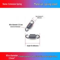 2,5 mm spyruoklinio plieno tempimo spyruoklė su kabliu elektrinei transporto priemonei, didelio sukimo momento tiesinimui.