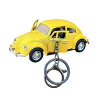 Raktų pakabukas su traukiamu automobilio durų atidarytuvu, animacinis dizainas, dvigubas žiedas, kabliukas, mokyklinės kuprinės raktų pakabukas, kelioninis aksesuaras geltona