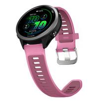 22mm 20mm 18mm Translucent Silicone Strap For Garmin Forerunner 570 265 255 165 265S Vivoactive 6 5 4 4S/Venu 3S 3 2 Plus Band 22mm rožinė raudona spalva