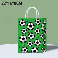 Football-Themed Tote Bag Party Football Pattern Gift Bag Sporty Shopping And Beverage Paper Bag