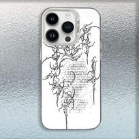 Gothic Cyber Sigil Cross Phone Case For iPhone 16,15,14,13,12,11,Mini,Pro,MAX White Matte Shockproof Cover iPhone13mini