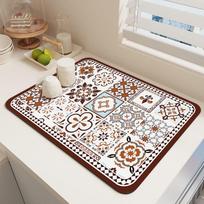 Mud Absorbent Quickly Dry Heat Resistant Non-Slip Tableware Pad Dish Drying Mat Placemat Coffee Mat KTY 30cmX40cm