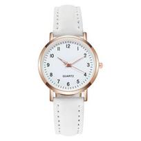 Women Luminous Watch Dainty Analog Quartz Watch Adjustable Leather Strap Wristwatch Fashion Casual Watch for Office Party Dating balta