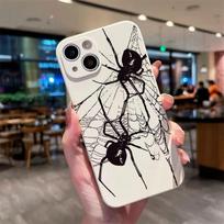 For iPhone 16 15 14 13 12 11 Pro Max XS X XR 7 8 16 Plus SE 2022 Silicone Case Shoockproof  Popular Black Red Spider  Soft Cover iPhone 13 Mini