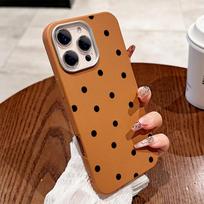 Vintage Black Polka Dot Pattern Phone Case For iPhone 17 16 Pro 15 14 13 12 11 Pro Max 14 15 Plus 17 Air Shockproof Soft Cover iPhone 14 Pro ruda