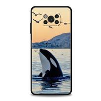 Orca vandenyno mielas kardausis Banginis telefono dėklas Skirtas Xiaomi Poco X6 X5 Pro X4 X3 NFC F5 Pro F4 F3 GT M5 M4 Pro 5G M3 C51 C50 Dangtelis For Poco M3
