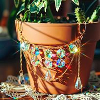 Pot Accessory Crystal Suncatcher Creative Rainbow Maker  Lawn Decoration 1