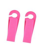 2PCS Shock Absorber Door Stopper Doorstops Door  Wedge Portable Door Stop  Children Protection rožinė