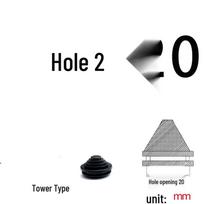 Conical Rubber Cable Grommet Seal Black