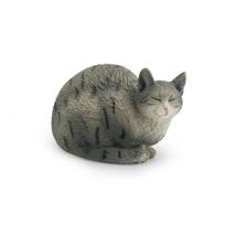 Cat Animal Model Figurine Plastic Lazy Orange Siamese Static Decor For Home Office Sleep Black