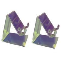 2Pcs Clear Rack Lazy Phone Stand Acrylic Smartphone Bracket Cell Phone Holder  for Desktop įvairiaspalvis