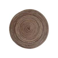 Apvalios pintos padėkliukai stalui Nordic dirbtinio medvilnės lino siūlų 18cm kava