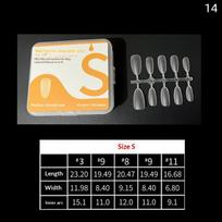 Press On False Nails Tips 100Pcs Box No Polishing Needed Quick Nail Extensions for Home Manicure DIY Full Cover 14