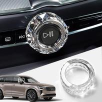 Volvo S90 S60 XC90 XC60 V90 V60 xc40 c40 EX40 EC40 skirta kristalinio garsumo reguliavimo rankenėlės dekoratyvinis dangtelis s60 V60 2020-202026 skaidri