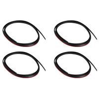 4pcs Car Wheel Arch Flare Rubber Seal Kits For Toyota Land Cruiser 80 Series Black