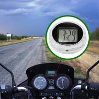 Mini vandeniui atsparus skaitmeninis motociklo laikrodis, lipdukas ant motociklo, laiko rodymas