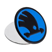 LQLT3 43/44mm Car Emblem Steering Wheel Center Cover Sticker Decal Decoration Auto Accessories For Skoda VRS Octavia Fabia Kamiq Rapid