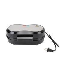 Non Stick Double Mini Pancakes Maker Burger Breakfast Machine Small Electric Grill Ideal for Breakfast Lunch (black,EU) juoda