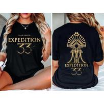 Esquie Clair Obscur Expedition 33 Shirt, Fan Gift, Gamer Gift Summer Men's and Women's Loose and Breathable T-shirt Top S