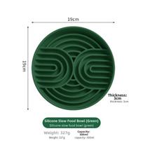 Silicone Slow Feeder Anti-Choking Anti-Gulping Pet Slow Feeder Bowl Non-Slip Eco-Friendly Slower Food Feeding Dishes žalia