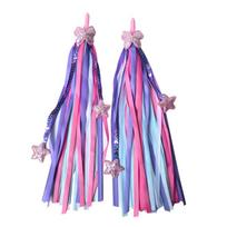 1pair Ribbon Style Bike Streamers Colorful Scooter Tassels Sparkly Bike Tassels  Scooter 6