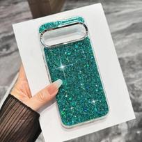 Lengvo prašmatnumo krištolinis žvilgantis odai draugiškas dėklas Google Pixel 10 9 Pro XL 9 8 A Pro, pilnas apsauginis dangtelis nuo kritimo Google Pixel 9 žalia