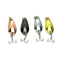 HENGJIA Mini 0,13oz žvejybos šaukštai lydekų upėtakių masalas žvejybos reikmenys, 4 spalvų kabliukas 1set of 4 gray