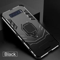 KEYSION telefono dėklas, skirtas Samsung S10 S9 S8 Plus dėklui, magnetinis žiedo laikiklis PC + TPU atsparus smūgiams galinis dangtelis for Galaxy S10 juoda