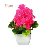 HOHO dirbtinių gėlių plastikinių augalų vazonai bonsai svetainės sodo stalo dekoras rožinė