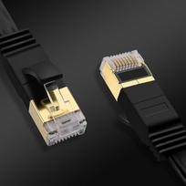 Ethernet kabelis RJ45 Cat7 Lan kabelis UTP RJ 45 tinklo kabelis, skirtas Cat6 suderinamam pataisos laidui 0.5m juoda