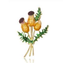 „Blucome“ puokštė, emaliuota sagė, gėlių segtukai, lydinys moterims, vyrams, vestuvėms, šventėms. oranžinė