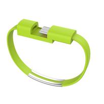 Micro USB Cable Bracelet Type C Charger Data Charging Cable Sync Cord For Android Type-C Phone Cable android žalia