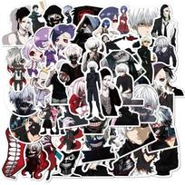 50 vnt Anime Tokyo Ghoul grafiti lipdukai vandeniui atsparus motociklas kelionės bagažas Telefonas gitara riedlentė animacinių filmų vaikams lipdukas